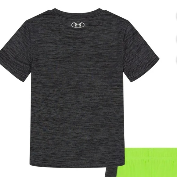 Under Armour Charcoal and Neon Green Kids Set size 7 - Picture 4 of 4